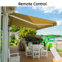 Auvent rétractable électrique moderne de luxe pour balcon, patio, jardin, extérieur, avec télécommande, en alliage d'aluminium, bras pliable, imperméable, protection solaire