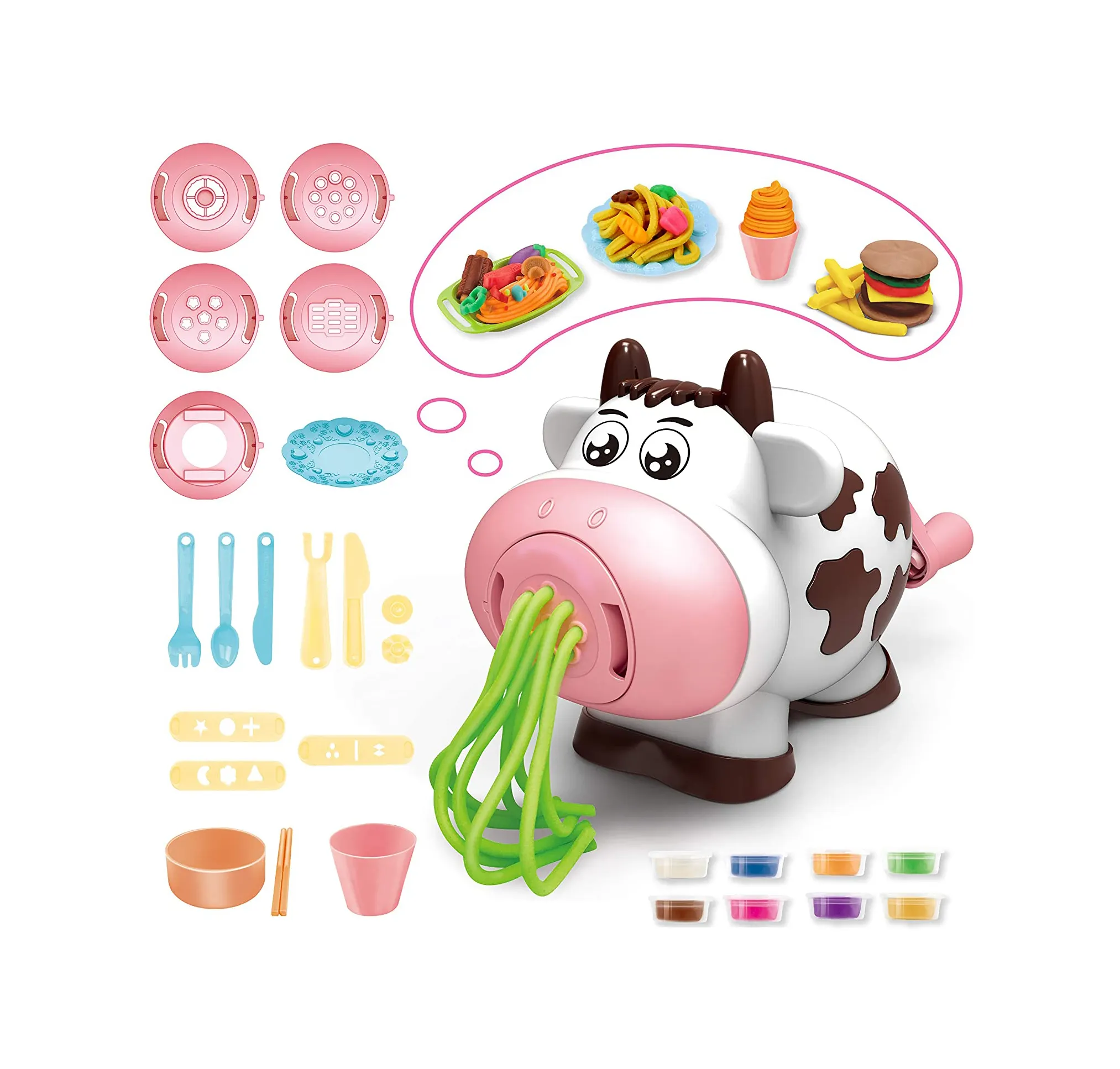 25 PCS plastilina conjuntos jugar dinero herramientas helado fabricante de la máquina para los niños plastilina Kit Cocina creaciones para niños pequeños