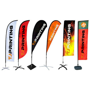 Coastal Event Ready Sand-Weighted Base Flag Custom Logo No-Tool Setup for Outdoor Business Use