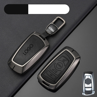 Porte-clés de voiture DM avec logo installer housse de clé de voiture en cuir en alliage de zinc housse de clé de Protection pour bmw x6
