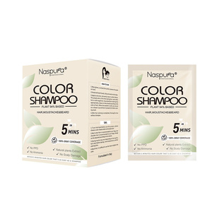 Shampoo Colorante per Capelli, Baffi e Barba, Senza PPD e Ammoniaca, Copertura 100% dei Capelli Grigi, <span class=keywords><strong>Colore</strong></span> Marrone Scuro Naturale, Tintura Rapida - Product Image 4