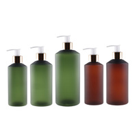 HBC-Bouteille ronde en plastique givrée pour lavage des mains, shampoing, lotion, 100ml, 150ml, 200ml, 300ml, 500 ml