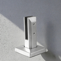 TAKA Colonne de fixation monobloc en acier inoxydable SS316 pour verre, réglable, forme carrée, pour garde-corps de balcon et escalier, résistante à la rouille, fixation au sol