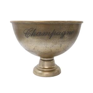 โลหะอลูมิเนียมหล่อแชมเปญไวน์คูลเลอร์ตกแต่งอ่างเครื่องดื่ม Golden โบราณสําเร็จรูป - Product Image 1