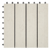 Dalles de terrasse en composite plastique WPC, aspect bois naturel, imperméables, pour jardin et extérieur, à poser soi-même