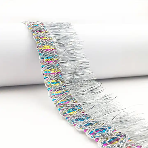 Phụ kiện may mặc thiết kế mới Vàng rìa bán buôn Vàng cắt tỉa 5.5cm tua lurex rìa ren - Product Image 4