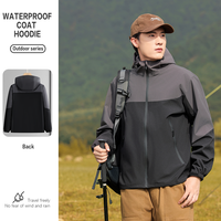 Logo personnalisé manteau de randonnée coupe-vent à capuche extérieur imperméable unisexe veste grande taille Softshell hommes tenues d'hiver vestes à capuche
