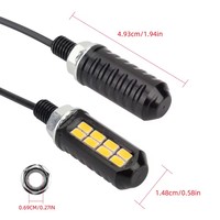 Feu arrière de moto à LED DRL ambre, feu stop et clignotant arrière