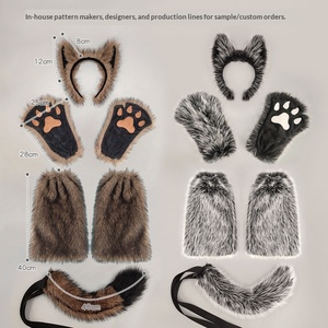 S0025 Accessoires d'oreilles et <span class=keywords><strong>de</strong></span> queue <span class=keywords><strong>de</strong></span> loup fantôme pour Halloween, accessoires <span class=keywords><strong>de</strong></span> performance <span class=keywords><strong>de</strong></span> cosplay <span class=keywords><strong>de</strong></span> loup-<span class=keywords><strong>garou</strong></span>, bandeau et patte <span class=keywords><strong>de</strong></span> loup - Product Image 3