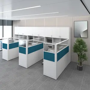 Guangzhou Fabriek Moderne Kantoormeubilair Kantoor Bureau Werkstation Executive Cubicle Kantoorpartities Tafel Werkstation