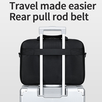 CoolBELL Sac de protection pour ordinateur portable 15,6 pouces, personnalisé avec logo, portable, pour voyage et extérieur, sacoche messager, housse de transport pour hommes