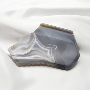 Gua Sha-ágata gris para masaje Facial, herramienta de elevación Facial, piedra Gua sha - Product Image 4