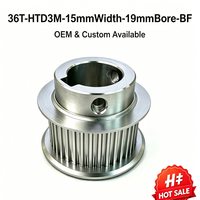 Poulie de distribution en aluminium sur mesure HTD 3M 5M S3M S5M S8M usinée CNC de haute précision, roue synchrone OEM pour entraînement de servomoteur