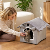 Fournitures pour animaux de compagnie en gros auprès des fabricants, maison pour petits chiens et chats détachable pour l'intérieur, lavable, respirante, écologique, toutes saisons