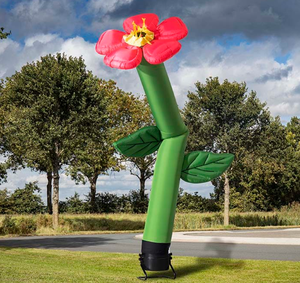 Énorme <span class=keywords><strong>grande</strong></span> <span class=keywords><strong>grande</strong></span> fleur gonflable bienvenue danse homme agitant l'homme danseur d'air pour sauter Tube homme modèle - Product Image 1