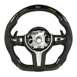 Volante Multifuncional Calefactable de Fibra de Carbono Genuina para <span class=keywords><strong>BMW</strong></span> M Sport F30 F10 E90 con Levas de Cambio, <span class=keywords><strong>Precio</strong></span> de Fábrica - Product Image 6