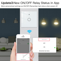 MOES WiFi Interrupteur mural intelligent RF sans fil Smart Life/Tuya 2/3 voies Muilti-Control Association App Relay Status