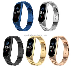 Hot Selling Metal Strap Stainless Steel Bracelet Wristbands+Metal case for xiaomi mi band 6 5 3 4 band MI4