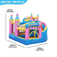 Château gonflable avec toboggan en tissu Oxford pour enfants, usage familial, jardin et extérieur – Commande d'essai et répétition de commande