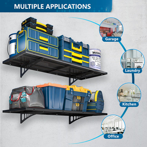 Jh-mech קל התקנה 500 ק "ג עומס בנייה החובה בנייה מתלה מתלה מתכת מוסך אחסון מדפים יחידות - Product Image 6