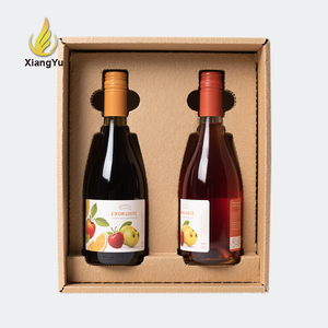 Cajas <span class=keywords><strong>de</strong></span> Regalo para Vino y Frutas, Corrugadas, con Logotipo Personalizado, Compostables, para 2 Botellas, con Inserto para Vino Espumoso y <span class=keywords><strong>Sidra</strong></span>, para Venta al por Menor - Product Image 1