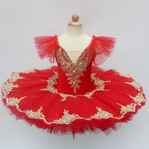 Vestito da ballo <span class=keywords><strong>con</strong></span> maniche a sbuffo, scollo a V, perle ricamate, strass, tutù da <span class=keywords><strong>ballerina</strong></span>, gonne da ballo, costume da palcoscenico per bambini - Product Image 3