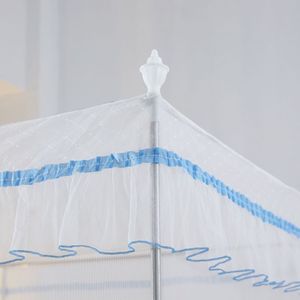 Nouvelle Installation Simple de lit Double Double couleur carré support supérieur tente fer <span class=keywords><strong>Art</strong></span> peinture carré moustiquaire peut être en gros - Product Image 3