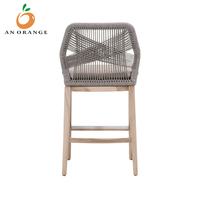 Fauteuil d'extérieur haut de gamme en corde pour hôtel, jardin, terrasse, villa, cour – Mobilier en teck