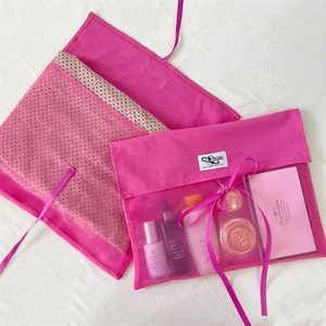 BSCI Custom Logo Printing Canvas Cotton Bag Luxury <b>Gift</b> Jewelry <b>Envelope</b> Pouch with Ribbon Cosmetics Packing - Product Image 3