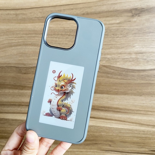 TPU+PC Material DIY 3.7 Inch Screen Display Digital Smart E-ink Phone case