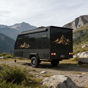 Remolque de Viaje Todoterreno Ligero de Aluminio HONLU, Caravana con Techo Impermeable para Aventuras Familiares de Campamento - Product Image 3