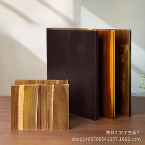 Huifa <b>Wooden</b> Book Style Cutting Board Set Acacia Wood Thickened Double Sided Anti Slip Kitchen Chopping <b>Block</b> Rectangle - Product Image 2