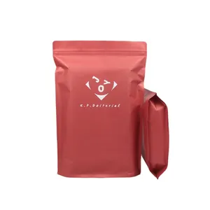 Vente en gros emballage personnalisé logo imprimé debout sacs en papier kraft composite à fermeture éclair auto-scellants pour vêtements