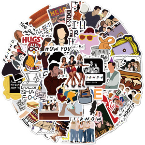 50 pz amici Show Tv adesivo di carta per ragazzi Skateboard bagaglio portatile Notebook - Product Image 2