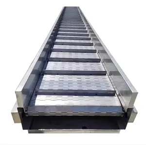 Stainless Steel / Carbon Hinged Slat Chain Plate Conveyor For Conveying Food/Medicine/Cement/Alloy Construction Materials