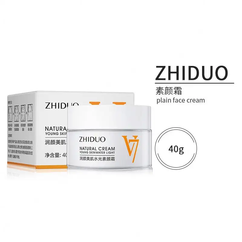 निजी लेबल ZHIDUO थोक 40g पनाह प्राकृतिक नग्न श्रृंगार उठाने अलगाव V7 सादे नाल दिन और रात क्रीम