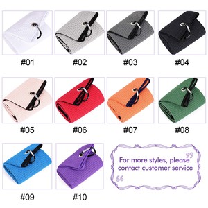 Serviette de <span class=keywords><strong>golf</strong></span> portable en microfibre à motifs, avec mousqueton, respirante, légère, séchage rapide, durable, écologique pour le sport - Product Image 3