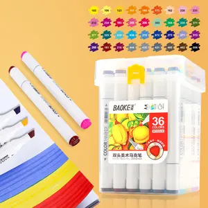 Colors Manga Brush Point Quick-drying Dual Tips Art Double Ended Alcohol Art Sketch Drawing Multi Colored Marker Pens