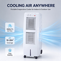 Kipas Pendingin Udara Portabel Mini Ringan 120w 3000m3/jam untuk Penggunaan Rumah Tangga di Dalam Ruangan