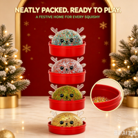 Weihnachtliches Squishy-Hasen-Elch-Weihnachtsbrötchen-Quetschspielzeug, weiches Stressabbau-Fidget-Spielzeug, Weihnachtsdeko-Geschenk, Kinder-Feiertagsparty-Geschenk