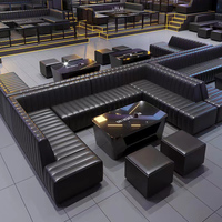 Ensemble de canapés modernes pour discothèque, mobilier de salon karaoké, canapé de club rembourré avec table assortie pour bar KTV