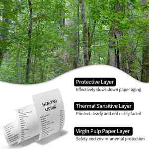 Factory Direct 100% Wood Pulp 80x60mm Cash Register <b>Paper</b> ATM Pos Thermal <b>Paper</b> - Product Image 6