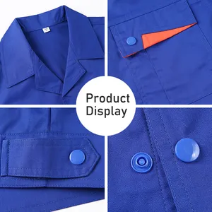 Roupa de trabalho de manutenção de manga curta, roupa de trabalho de construção, jaqueta de trabalho feminina, uniforme para homens - Product Image 3