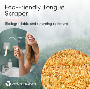 Nettoyant pour langue écologique avec manche <span class=keywords><strong>en</strong></span> <span class=keywords><strong>paille</strong></span> de blé Grattoir biodégradable durable <span class=keywords><strong>en</strong></span> forme de U pour les soins bucco-dentaires - Product Image 2