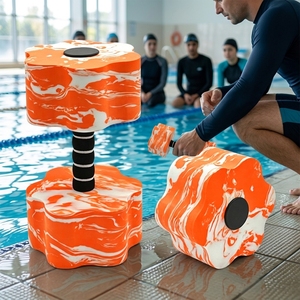 JW-162 369 Haltères aquatiques en EVA en forme <span class=keywords><strong>de</strong></span> <span class=keywords><strong>fleur</strong></span>, couleur personnalisée, 27x16x8cm, aides pédagogiques pour l'apprentissage <span class=keywords><strong>de</strong></span> la natation - Product Image 2