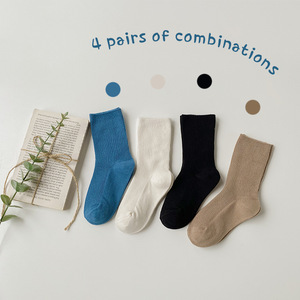 Bán Buôn 2022 Đồng Bằng Vớ Trẻ Em Unisex Cotton Hữu Cơ Phổ Biến Tùy Chỉnh Trẻ Em Vớ - Product Image 6