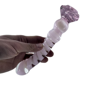 Fabriek Handgemaakte Beginners Roze Rose Glas Anale Butt Plug <span class=keywords><strong>Dildo</strong></span> Speelgoed Voor Vrouwen - Product Image 3