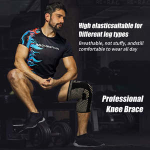 1 paire de genouillères en cuivre, équipement ultime d'absorption des chocs pour hommes et femmes, soutien supérieur du genou pour le sport, le yoga, le fitness, le basketball - Product Image 5