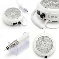 Perceuse à ongles professionnelle 2-en-1 rechargeable avec collecteur de poussière, moteur sans balais 45000 tr/min, aspiration puissante 85W, outils de manucure pour salon