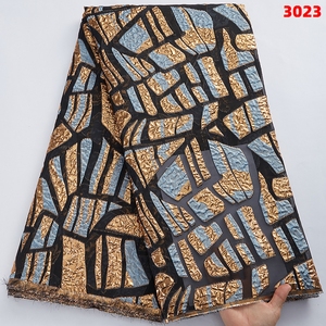 Chine Fournisseur Africain Dentelle Tissu Broderie Français Brocart En Relief Jacquard Tissu Pour Robes Femmes 3023 - Product Image 5